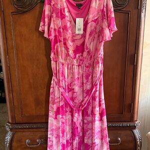 The Limited Pink Floral Midi Dress